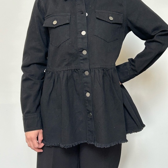 Tribal Jacket - Denim W/Peplum - Picture 5 of 7